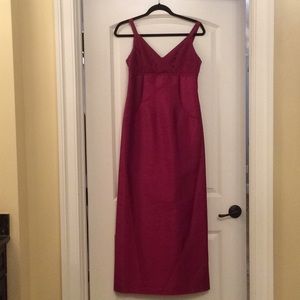 Talbots silk dress (maroon/burgundy/merlot)